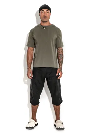 Khaki Front line cotton T-shirt